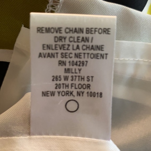 Milly Silk Striped Olive Green Yellow Black Halter Tank Top w/ Gold Chain - 4 - Picture 12 of 12